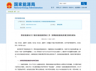 国家能源局关于做好新能源消纳工作 保障新能源高质量发展的通知